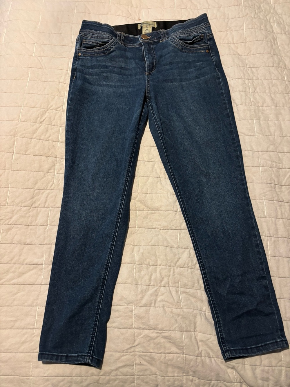 Democracy Ab Technology Jeans Womens 12 Stretch Straight Leg Dark Wash - Picture 2 of 5